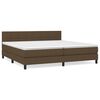 vidaXL Sommier &agrave; lattes de lit avec matelas Marron fonc&eacute; 200x200 cm