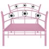 vidaXL Cadre de lit sans matelas rose m&eacute;tal 90x200 cm
