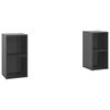 vidaXL Meubles TV 2 pcs Gris brillant 72x35x36,5 cm Bois d'ing&eacute;nierie