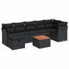 vidaXL Salon de jardin 8 pcs avec coussins noir r&eacute;sine tress&eacute;e
