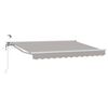 vidaXL Auvent r&eacute;tractable &eacute;lectrique Gris clair et blanc 3 x 2,5 m