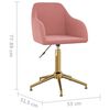 vidaXL Chaises pivotantes &agrave; manger lot de 6 rose velours