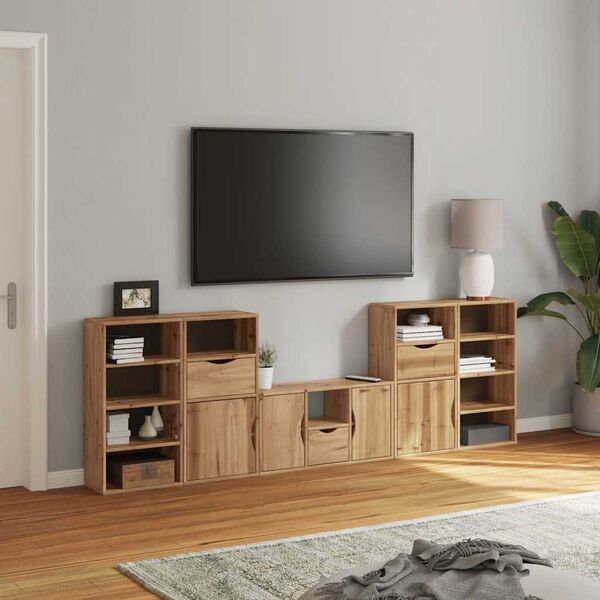 vidaXL Meubles TV 5 pcs avec rangement ODDA bois de pin massif