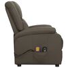 vidaXL Fauteuil de massage Gris Similicuir