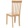 vidaXL Chaises &agrave; manger coussins 2 pcs naturel bois massif caoutchouc