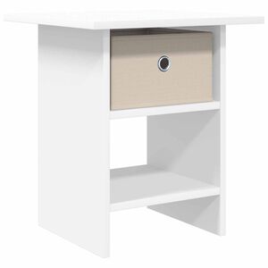 vidaXL Table de chevet Blanc 41 x 40 x 45 cm Bois d'ing&eacute;nierie