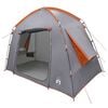 vidaXL Tente Cabane Gris et orange 210 x 210 x 138 cm Polyester