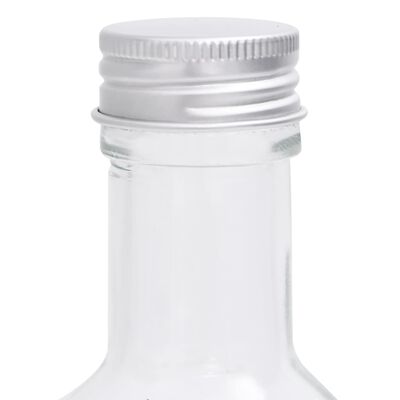 vidaXL Bouteilles en verre avec bouchon à vis 20 pcs Carré 250 ml