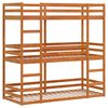 vidaXL Lit superposé triple sans matelas 75x190 cm bois de pin massif