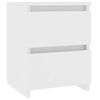 vidaXL Tables de chevet 2 pcs Blanc 30x30x40 cm Bois d'ing&eacute;nierie