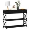 vidaXL Table Console avec tiroir Chêne noir 100 x 28 x 75 cm