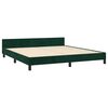 vidaXL Cadre de lit sans matelas vert fonc&eacute; velours