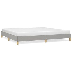 vidaXL Cadre de lit sans matelas gris clair 200x200 cm tissu