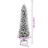 vidaXL Sapin de Noël artificiel Blanc 180 cm PVC, métal et plastique