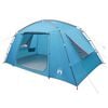 vidaXL Tente Cabane 6 personne Bleu Polyester