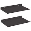 vidaXL &Eacute;tag&egrave;re flottante 2 pcs Noir 30 x 17,5 x 2,5 cm Acier