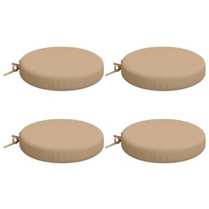 vidaXL Coussins de si&egrave;ge 4 pi&egrave;ces SOEST 4 pc 100 % polyester Sable