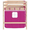 vidaXL Lit mezzanine enfants avec rideaux sans matelas rose 90x200cm