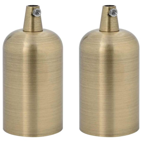 vidaXL Douilles de lampe 2 pcs bronze E27