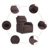 vidaXL Fauteuil inclinable Marron fonc&eacute; Tissu