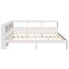 vidaXL Lit biblioth&egrave;que sans matelas blanc 140x200 cm bois pin massif