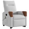 vidaXL Fauteuil de massage inclinable gris nuage tissu