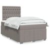 vidaXL Sommier &agrave; lattes de lit avec matelas taupe 120x190 cm tissu