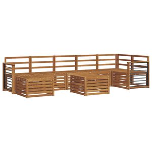 vidaXL Ensemble de canap&eacute;s d'ext&eacute;rieur 8 pc 8 place Naturel