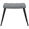 vidaXL Chaise de relaxation avec tabouret Gris clair Tissu