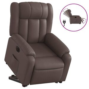 vidaXL Fauteuil inclinable &eacute;lectrique marron similicuir