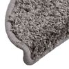 vidaXL Tapis d'escalier 30 pièces 56 x 17 x 3 cm Gris Demi-rond