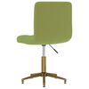 vidaXL Chaise pivotante de salle &agrave; manger Vert clair Velours