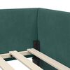 vidaXL Cadre de lit d'angle Vert foncé 90 cm x 200 cm Velours