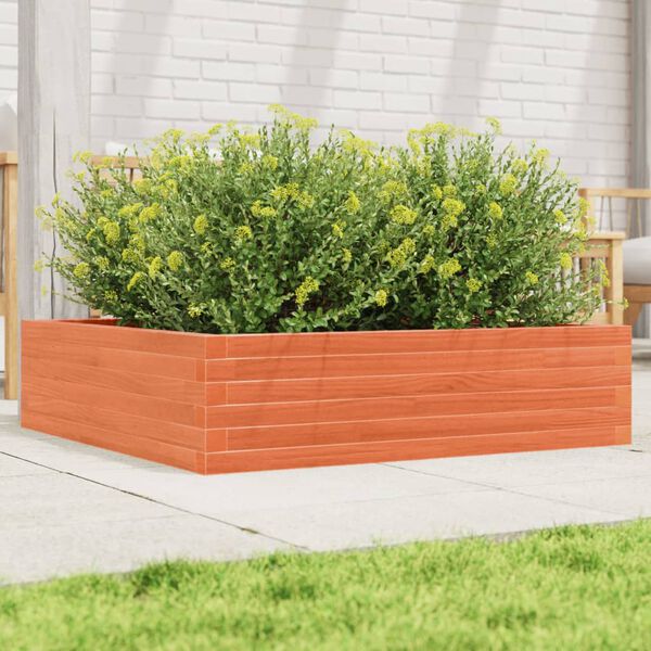 vidaXL Jardini&egrave;re cire marron 90x90x23 cm bois de pin massif