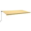 vidaXL Auvent manuel r&eacute;tractable avec LED 600x350 cm Jaune et blanc
