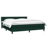 vidaXL Sommier &agrave; lattes de lit et matelas vert fonc&eacute; 200x210cm velours