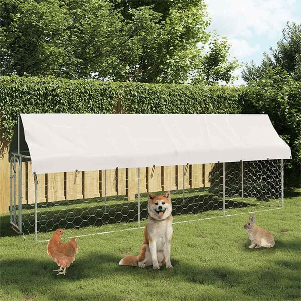 vidaXL Chenil ext&eacute;rieur avec toit 400x100x150 cm