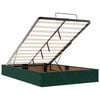 vidaXL Cadre de lit ottoman avec matelas vert fonc&eacute; 120x200 cm velours