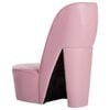 vidaXL Chaise en forme de chaussure à talon haut rose similicuir
