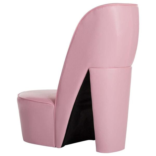 vidaXL Chaise en forme de chaussure à talon haut rose similicuir