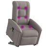 vidaXL Fauteuil inclinable de massage Taupe Tissu