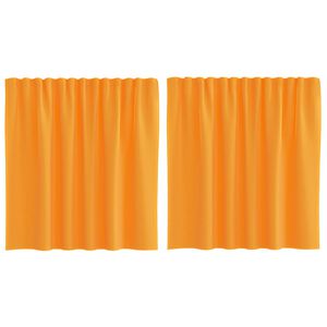 vidaXL Rideaux en voile avec boucles 2 pcs orange 140x140 cm