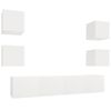 vidaXL Ensemble de meubles TV 6 pcs Blanc Bois d'ing&eacute;nierie
