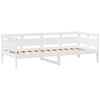 vidaXL Lit de jour et tiroirs sans matelas blanc 90x190 cm bois massif