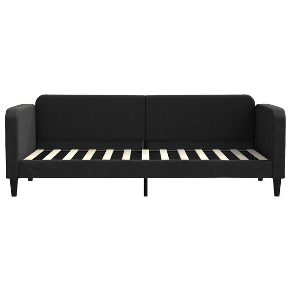 vidaXL Lit de repos sans matelas noir 80x200 cm tissu
