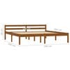 vidaXL Cadre de lit sans matelas marron miel bois massif pin 180x200cm