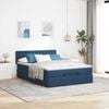 VidaXL Cadre de lit ottoman avec matelas bleu 140x200 cm tissu