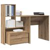 vidaXL Bureau Ch&ecirc;ne artisanal 131,5 x 50 x 106,5 cm Bois d'ing&eacute;nierie