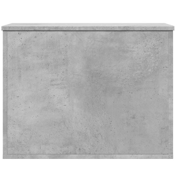 vidaXL Bo&icirc;te de rangement gris b&eacute;ton 60x42x46 cm bois d'ing&eacute;nierie