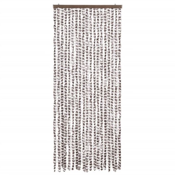 vidaXL Moustiquaire Taupe et blanc 56x185 cm Chenille